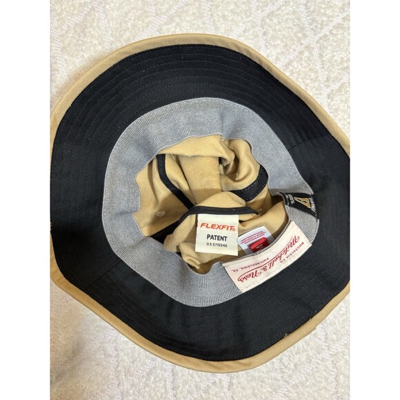 Mitchell & Ness Flex-fit Chicago Blackhawks Embroidered Tan Bucket Hat Size  S/M - Picture 10 of 10